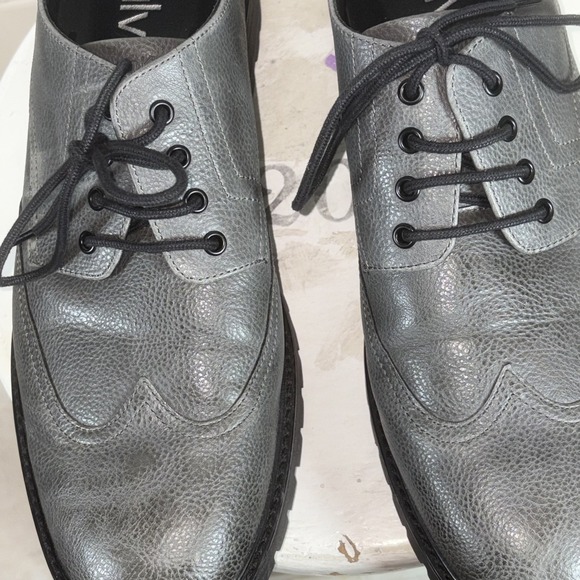 Calvin Klein Men's Oxfords Size 12 Charcoal Gray – Textile Upper – Style CMLING‎ - Picture 5 of 8